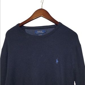 Navy Blue Polo Sweater